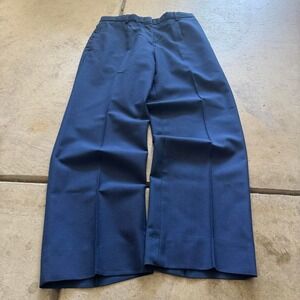 28x30 Blue Baggy Wide Leg Pleated Dress Pants Y2K Grunge 2000s Vintage